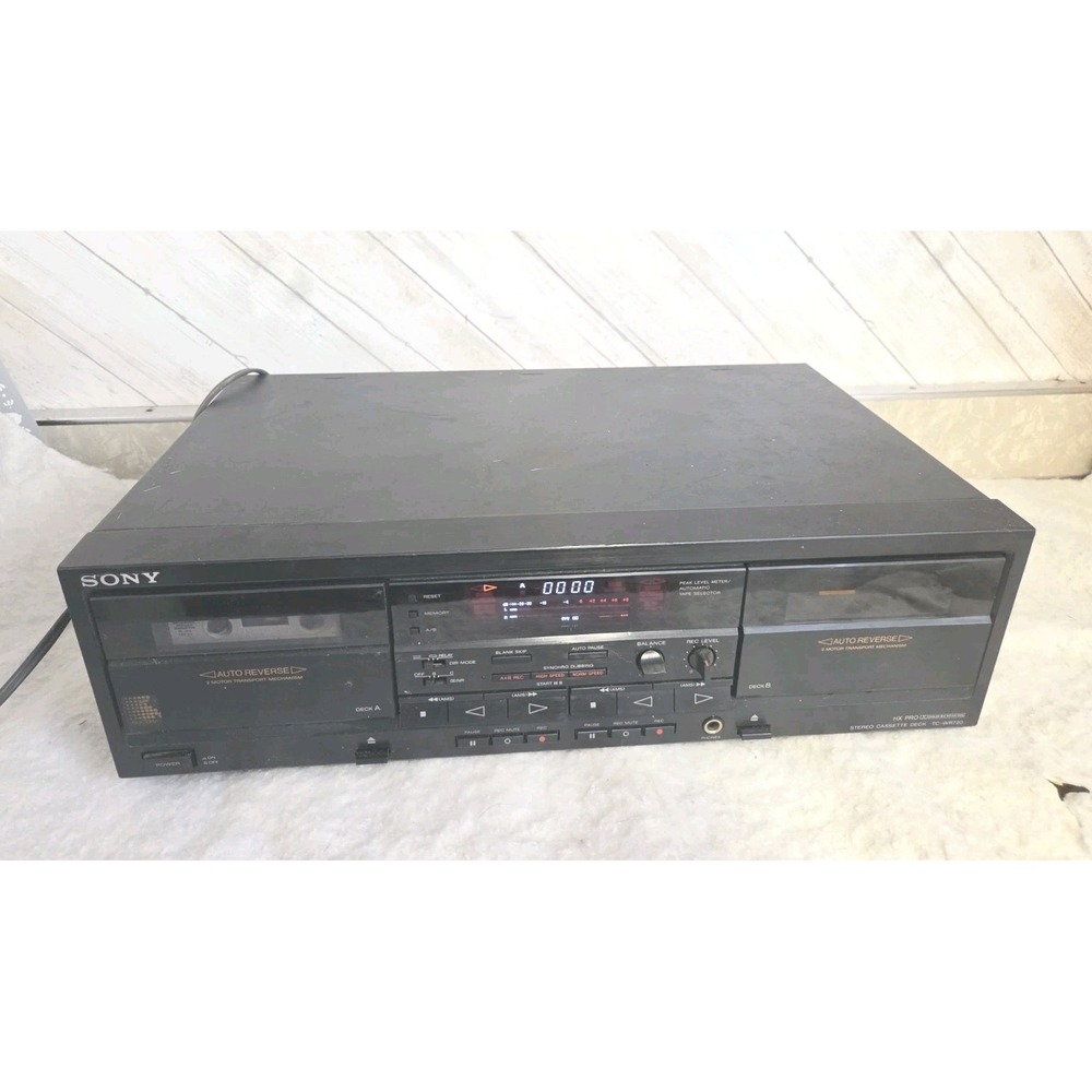 Sony TC-WR521 Dual Stereo Cassette Deck Player Recorder Japan PARTS/REPAIR READ